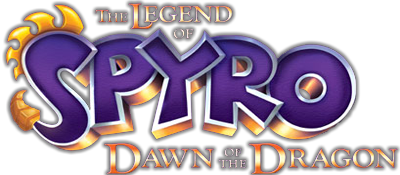 Legend of Spyro Dawn of the Dragon title screen for Nintendo DS